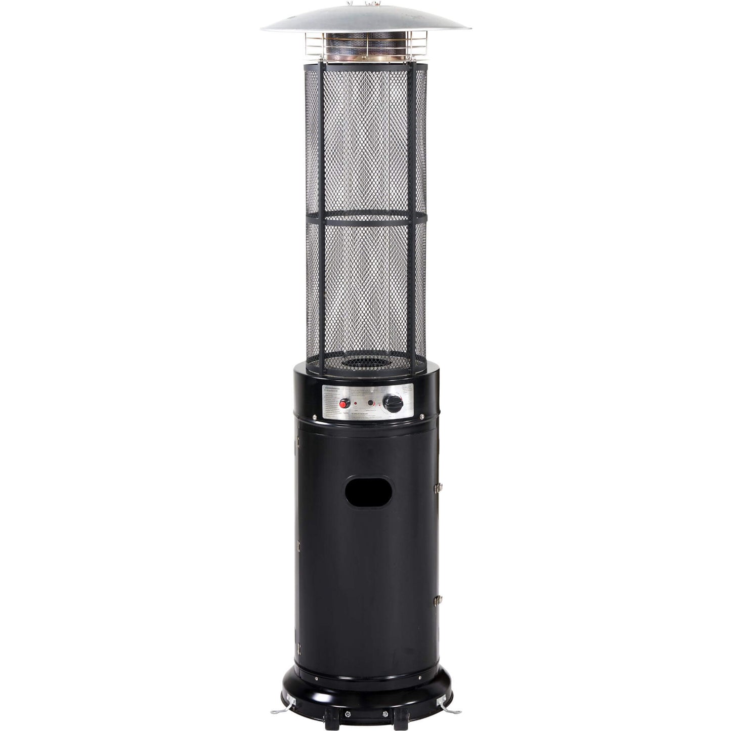 Black Steel Cylinder Propane Gas Garden Patio Heater