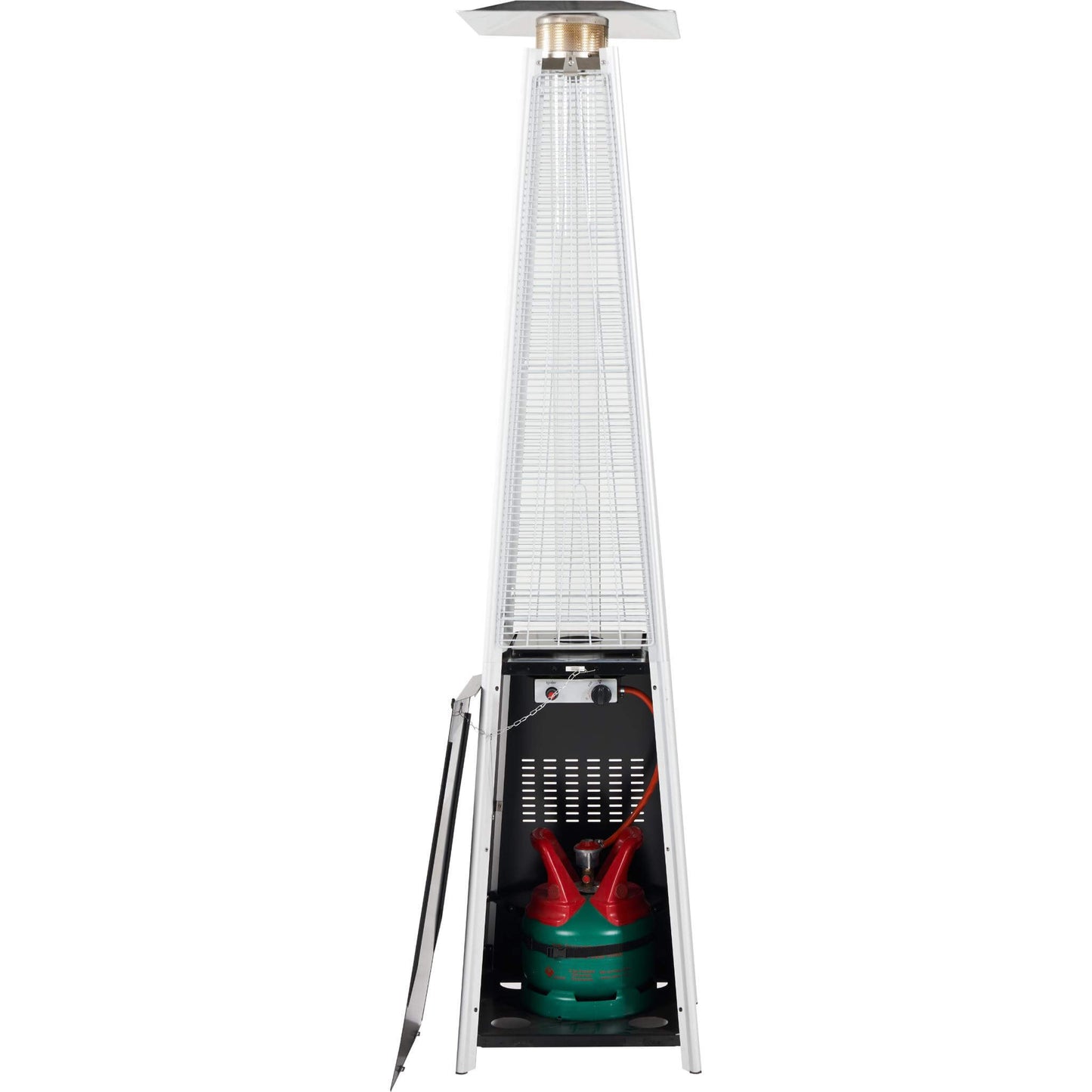 Black Steel Quadrilateral Propane Gas Outdoor Patio Heater