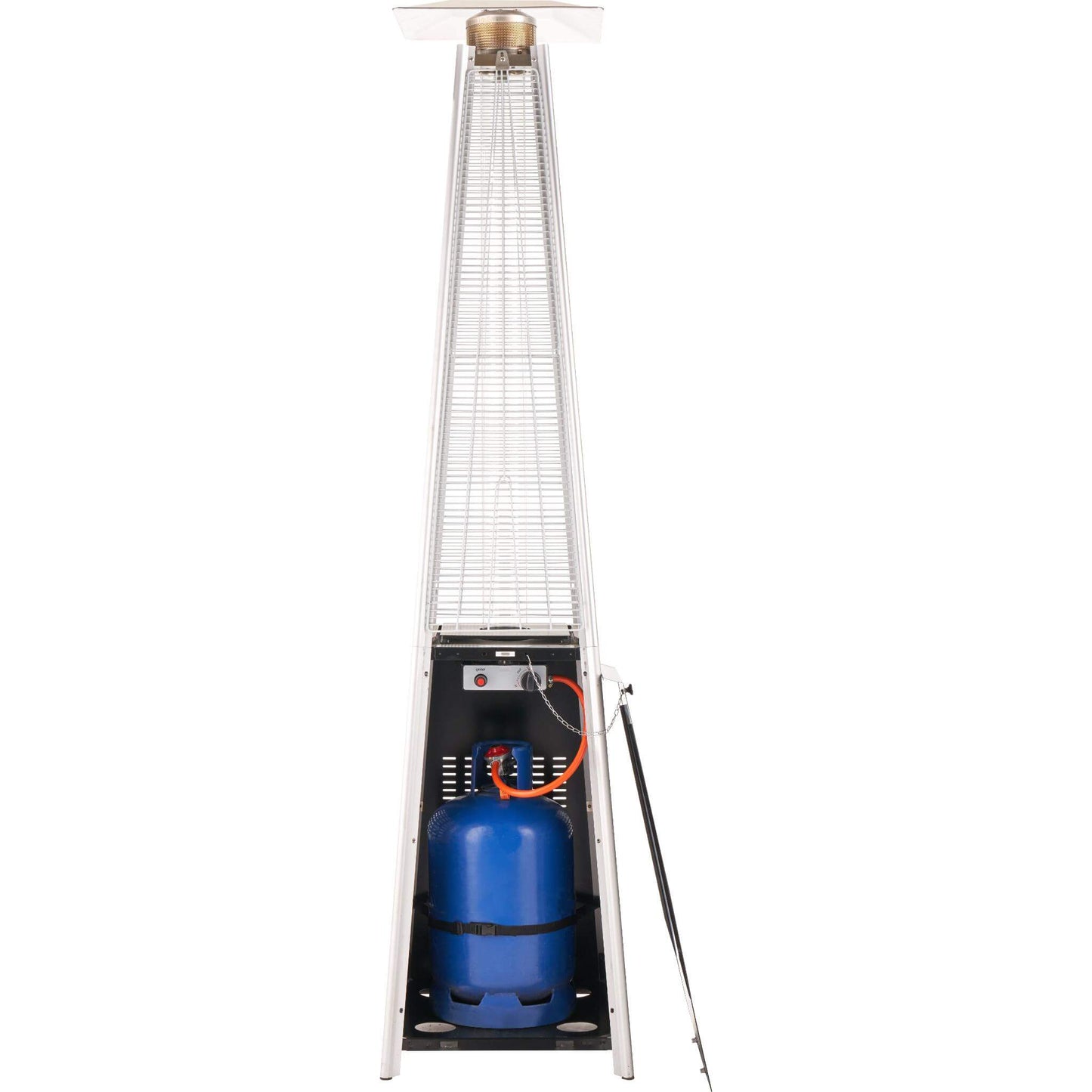 Black Steel Quadrilateral Propane Gas Outdoor Patio Heater