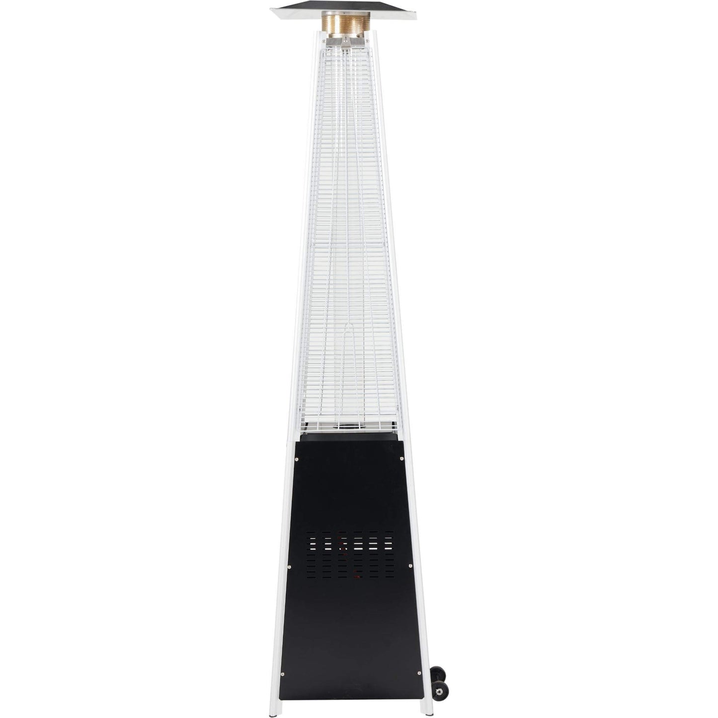 Black Steel Quadrilateral Propane Gas Outdoor Patio Heater
