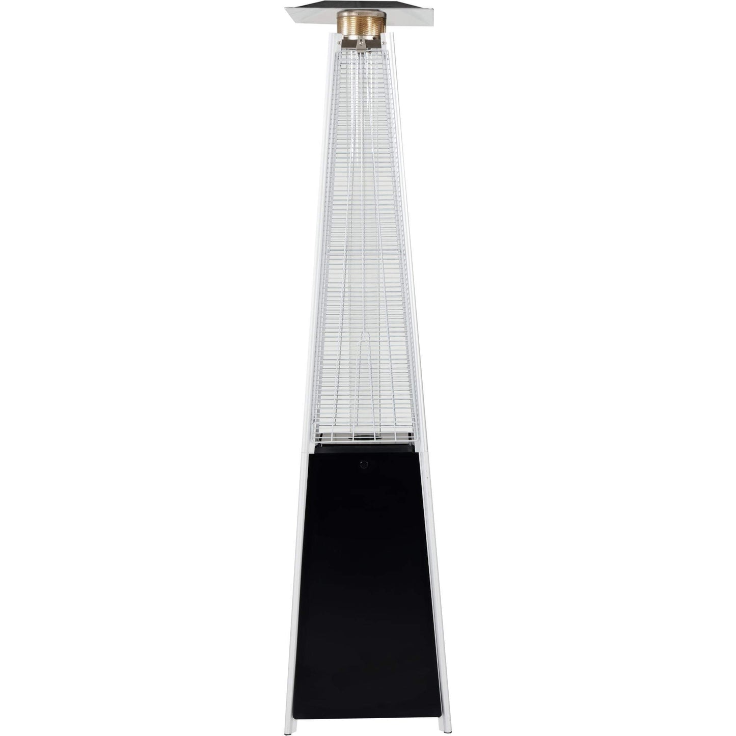 Black Steel Quadrilateral Propane Gas Outdoor Patio Heater