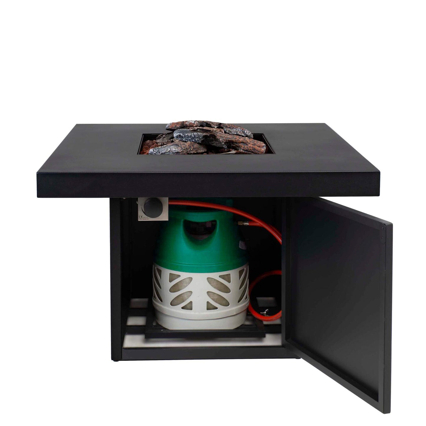 Cosibrixx 90 Anthracite Square Propane Gas Fire Pit Table