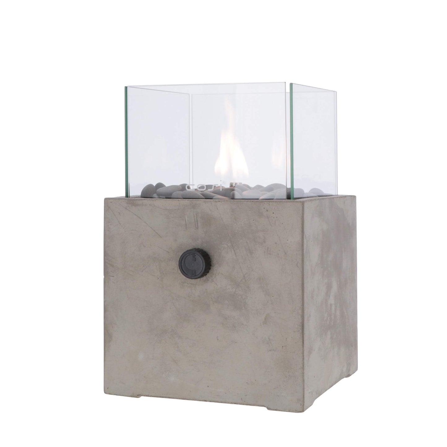 Cosicement Concrete Effect Square Outdoor Gas Fire Lantern