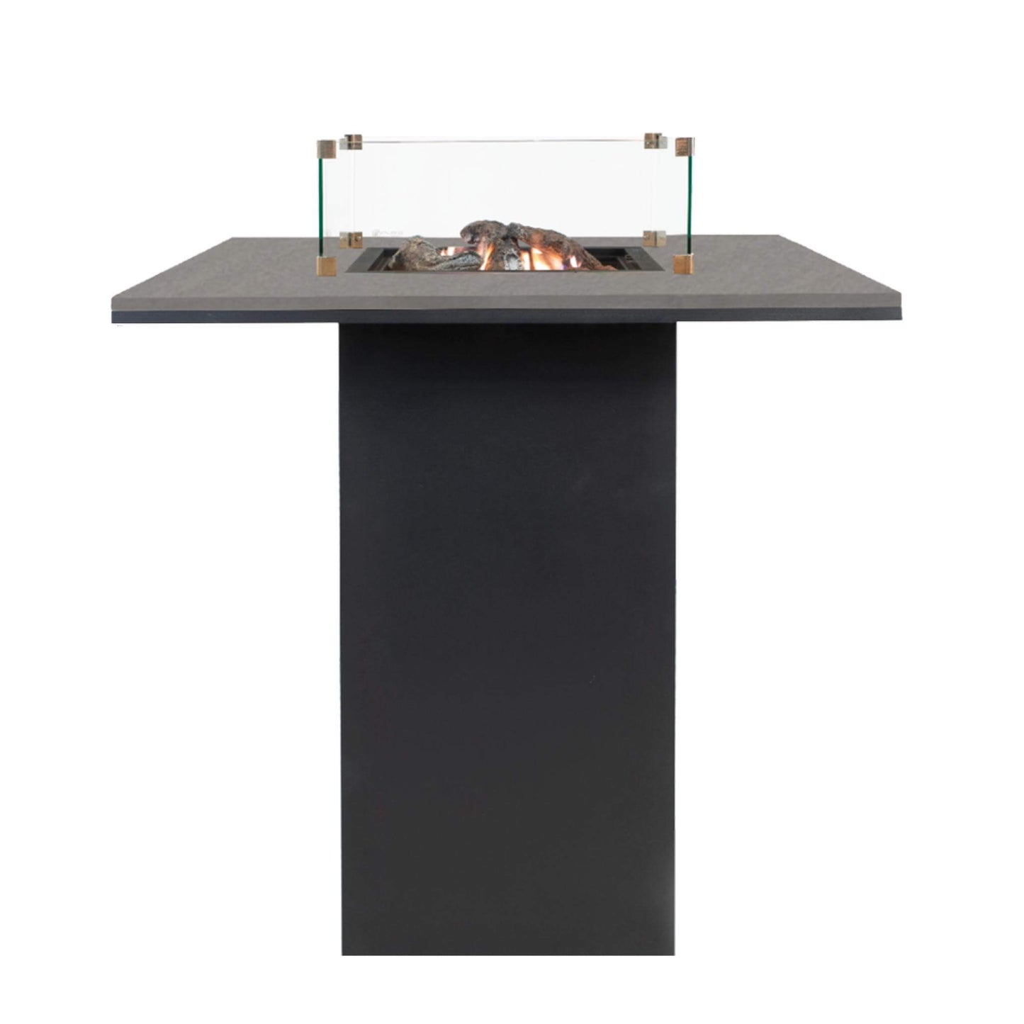 Cosiloft 100 Black Grey Propane Gas Fire Pit Bar Table