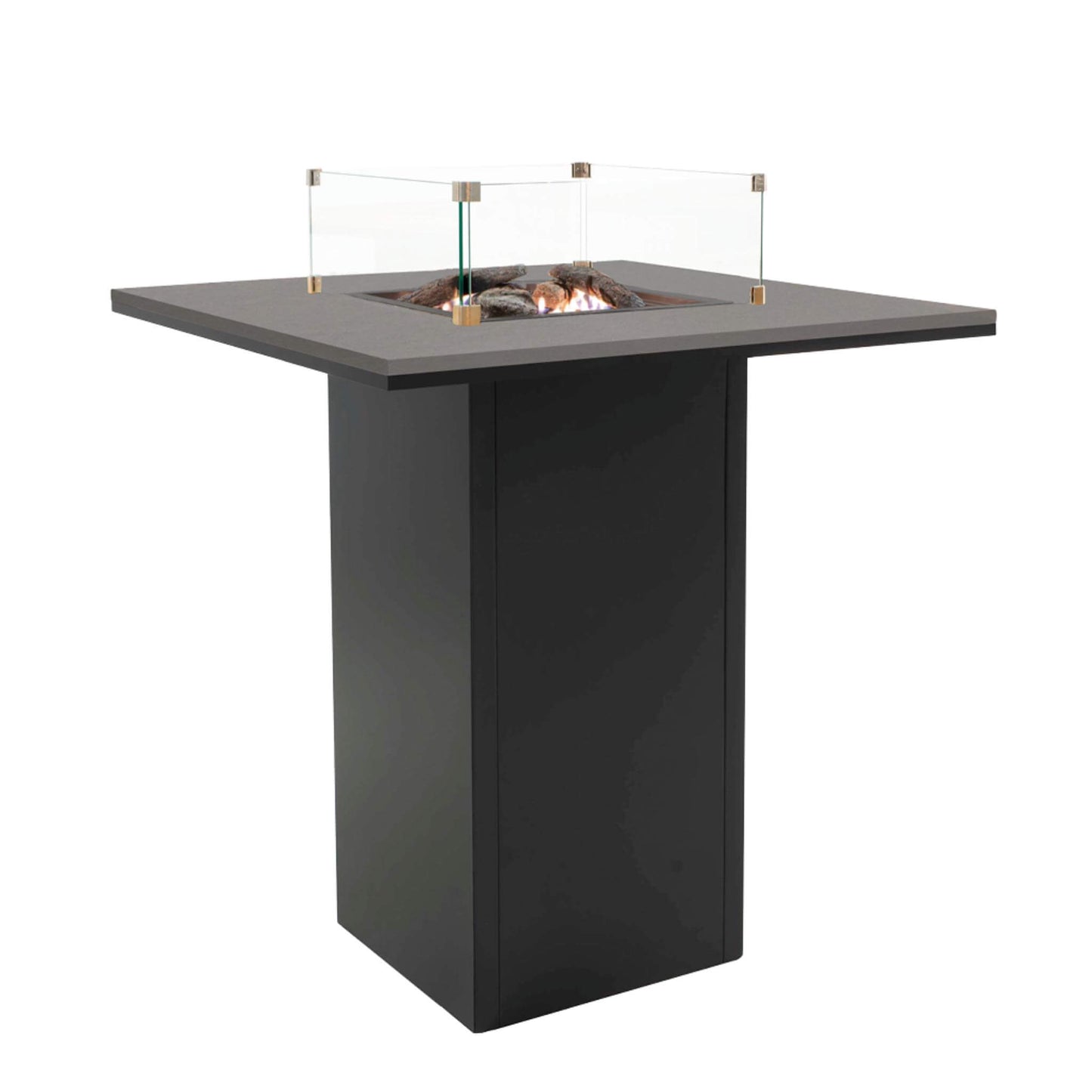 Cosiloft 100 Black Grey Propane Gas Fire Pit Bar Table