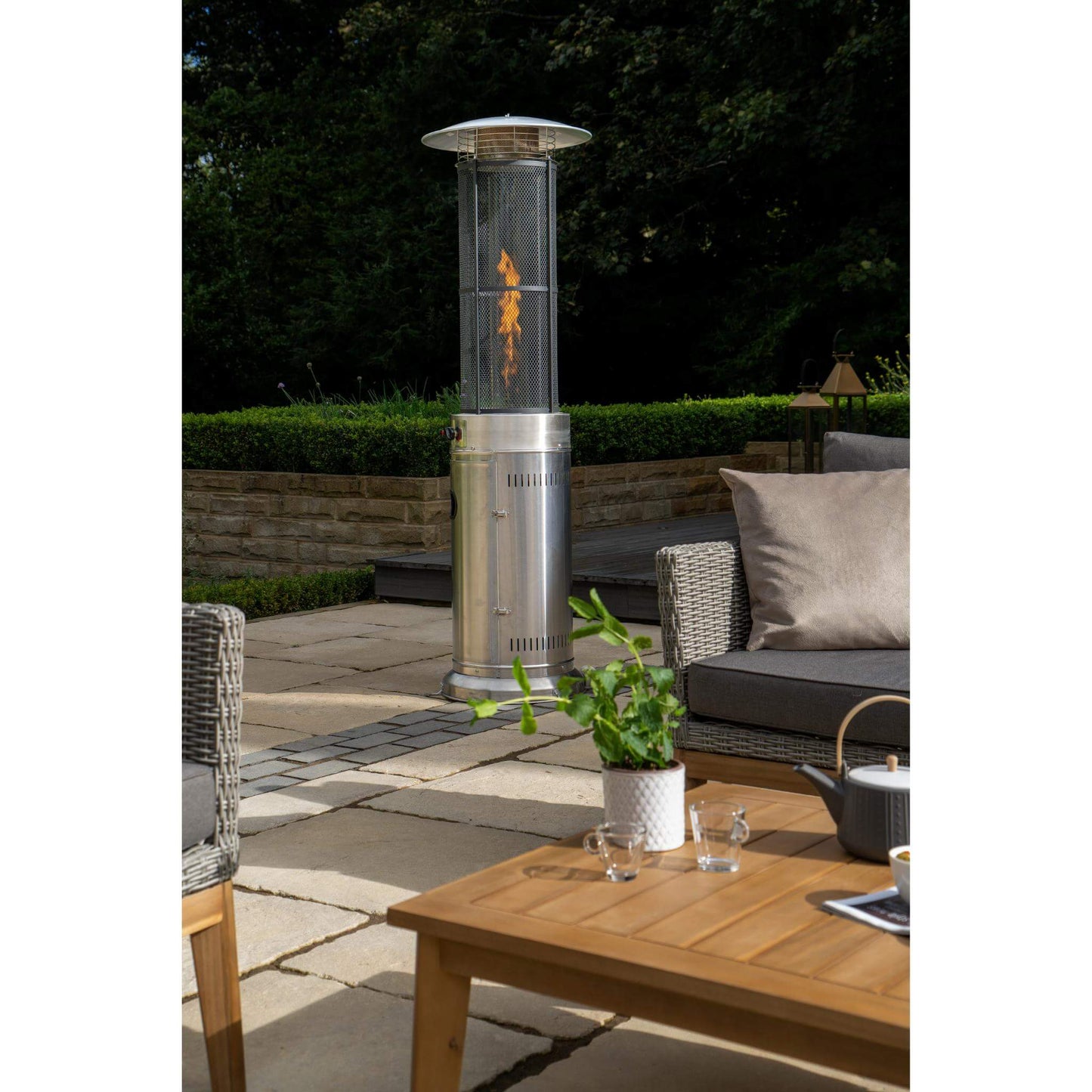 Stainless Steel Cylinder Propane Gas Patio Heater
