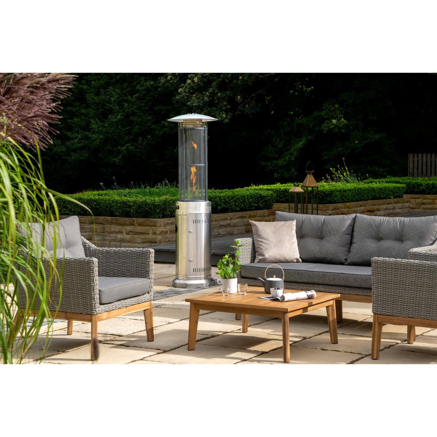 Stainless Steel Cylinder Propane Gas Patio Heater