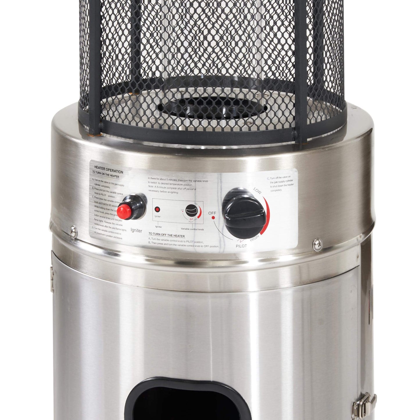 Stainless Steel Cylinder Propane Gas Patio Heater