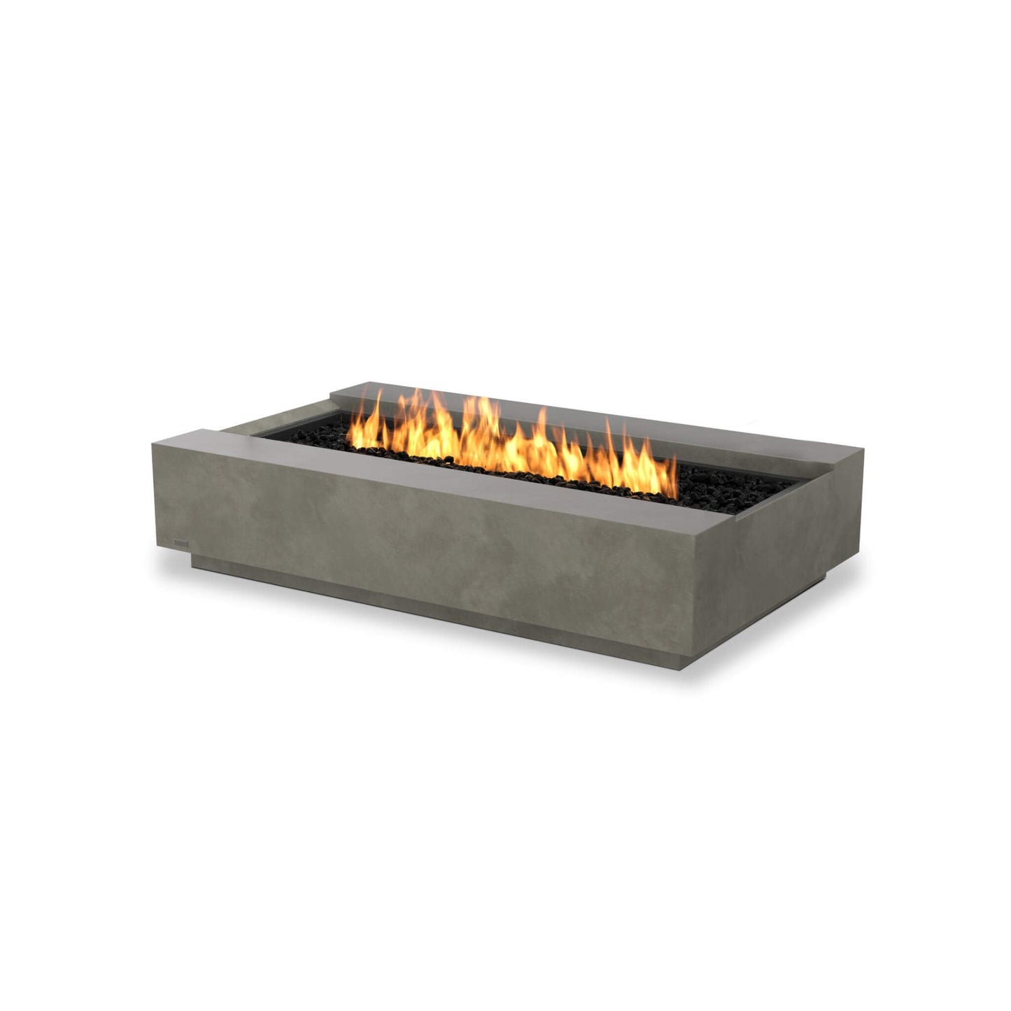 Cosmo 50 Linear Concrete Gas Fire Pit Coffee Table with in Natural grey for Indoor & Outdoor Heating by Ecosmart Fire