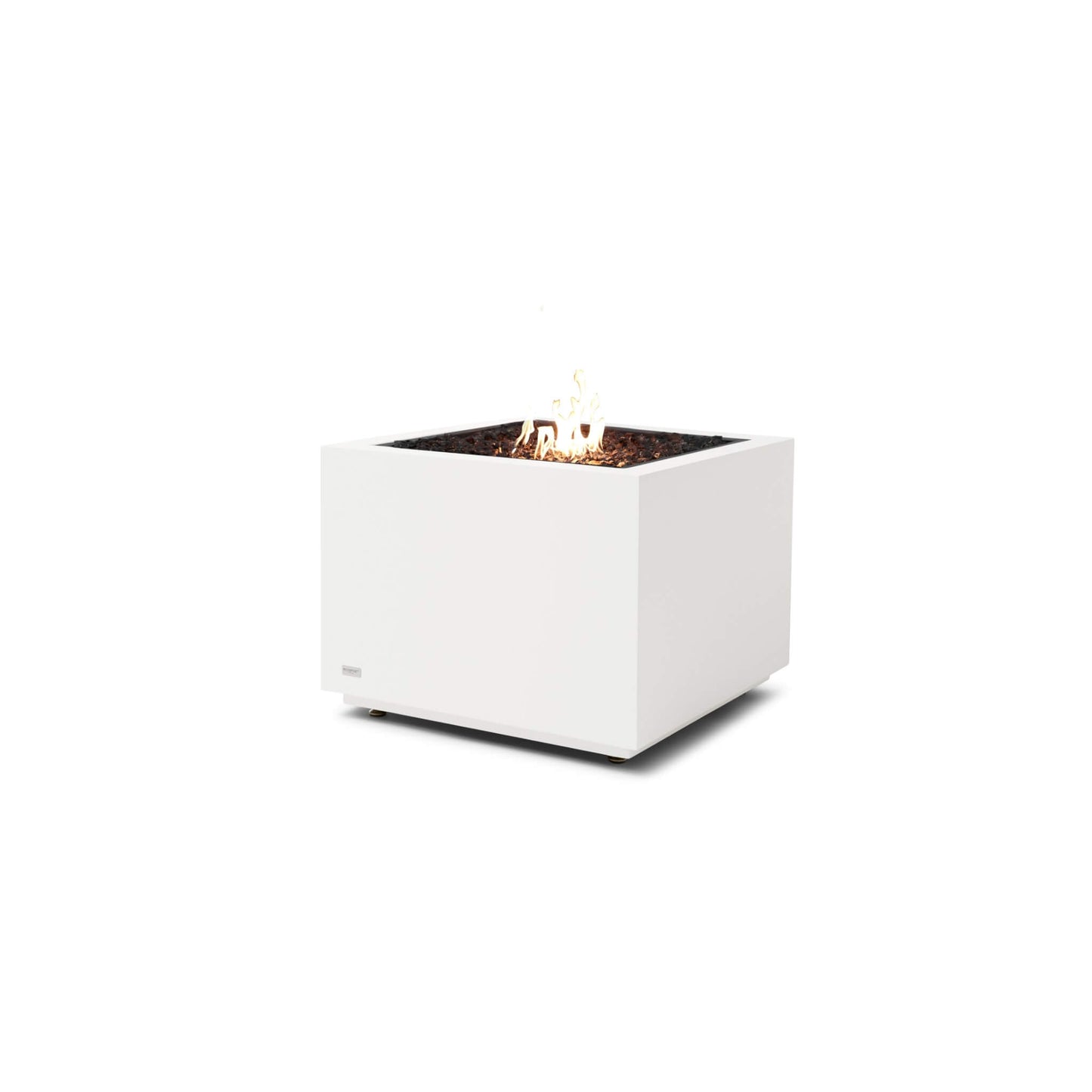 White square fire pit on a white background