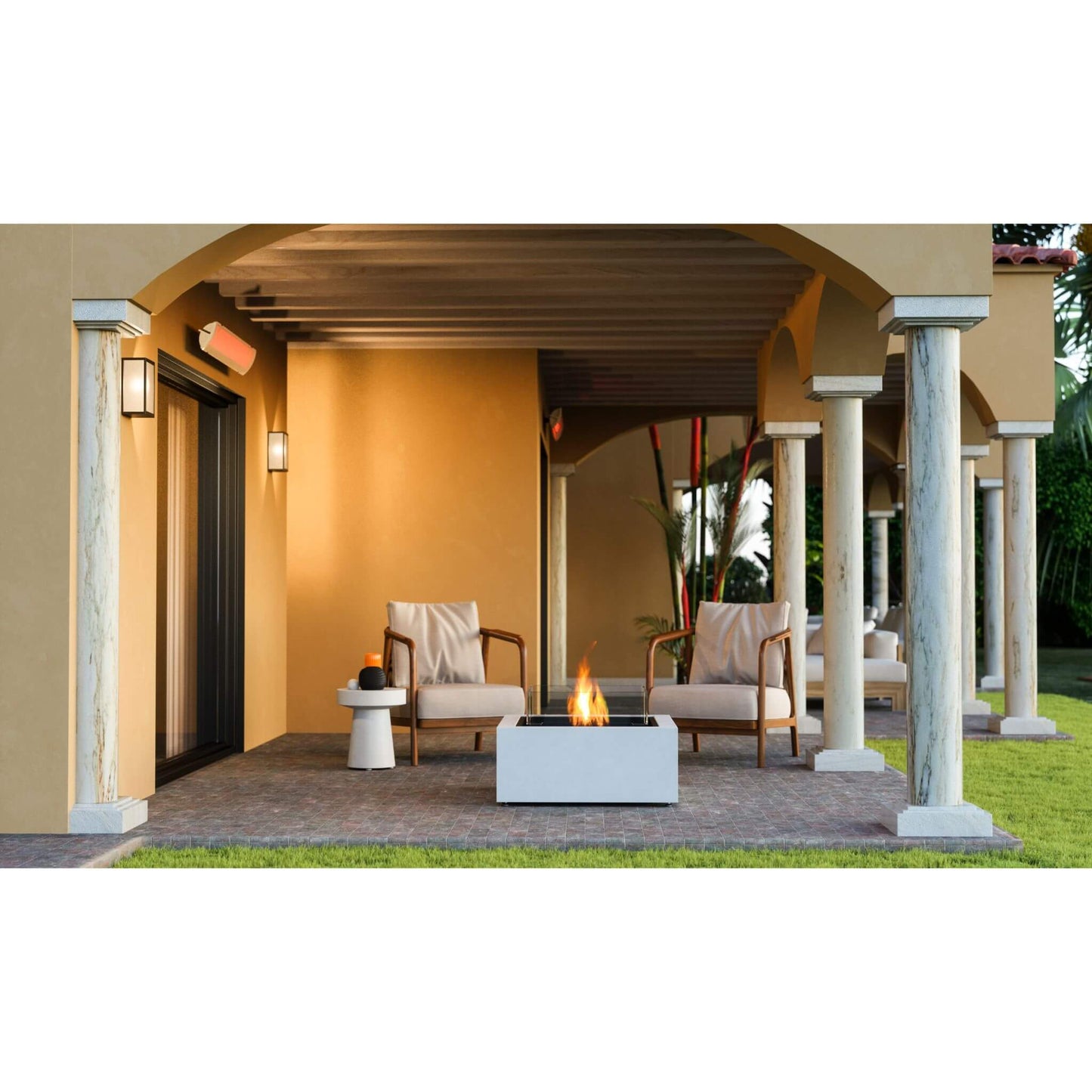 Ecosmart Fire Base 30 Concrete Ethanol Gas Fire Pit Table