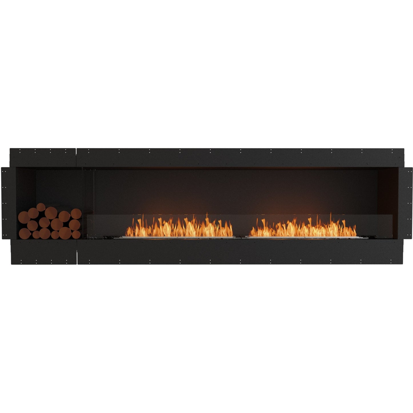 EcoSmart Flex 104SS.BXL Best Flueless Bio ethanol Fireplace in Black - 112 inches wall fireplace for sale