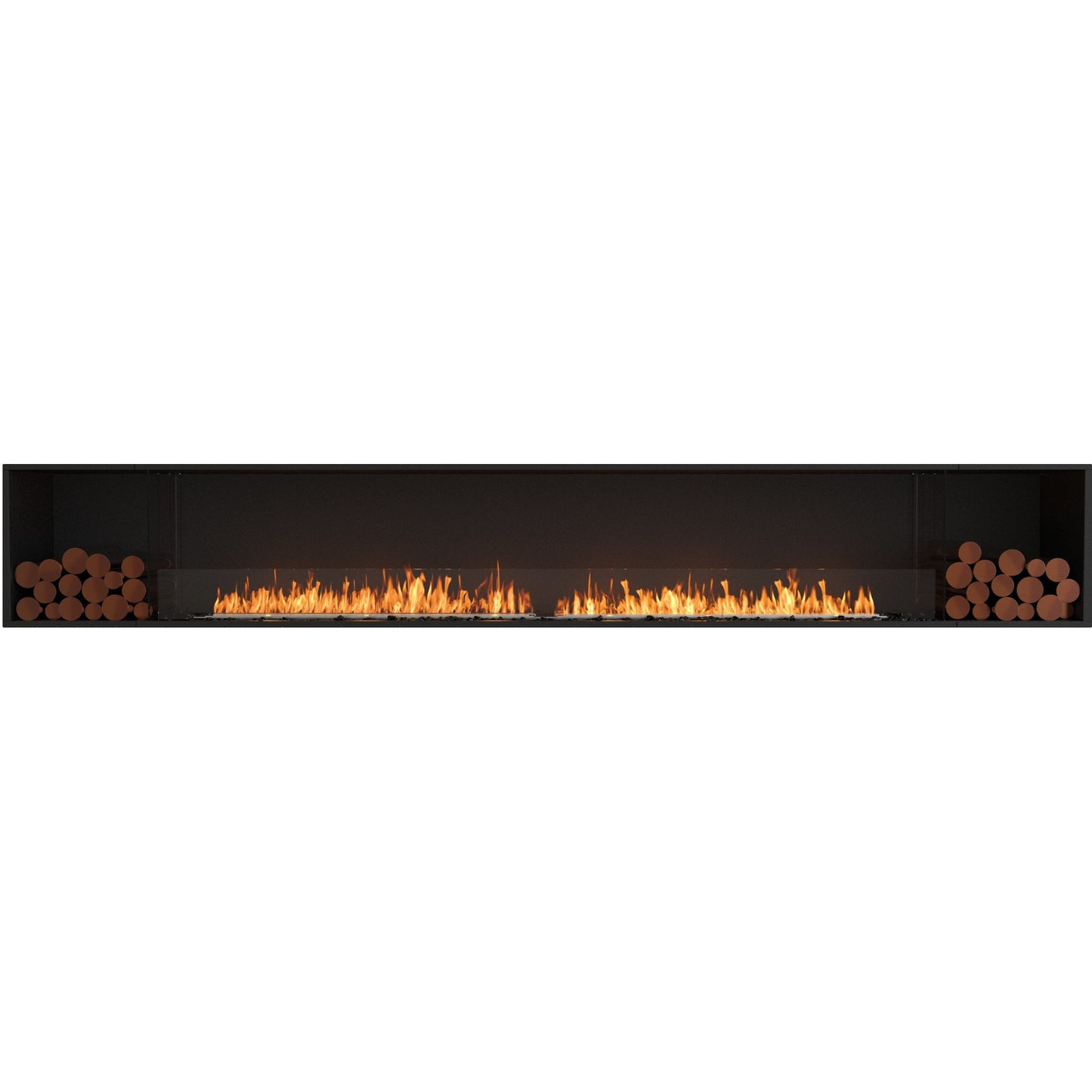 EcoSmart Flex 140SS.BX2; best bio ethanol fireplace in black - Flueless wall fireplace 148 inches with 2 decorative boxes for sale
