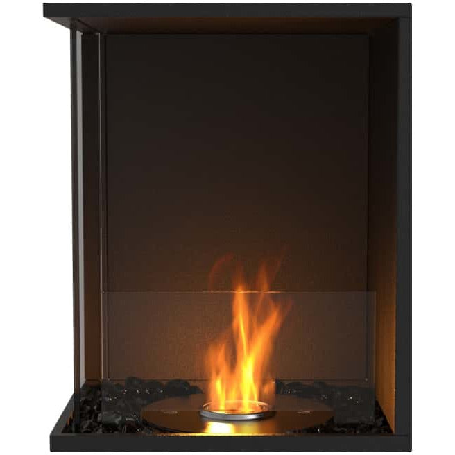 EcoSmart Flex 18 Left Corner Bioethanol Fireplace in Black - 22.8 inches wall fireplace for sale