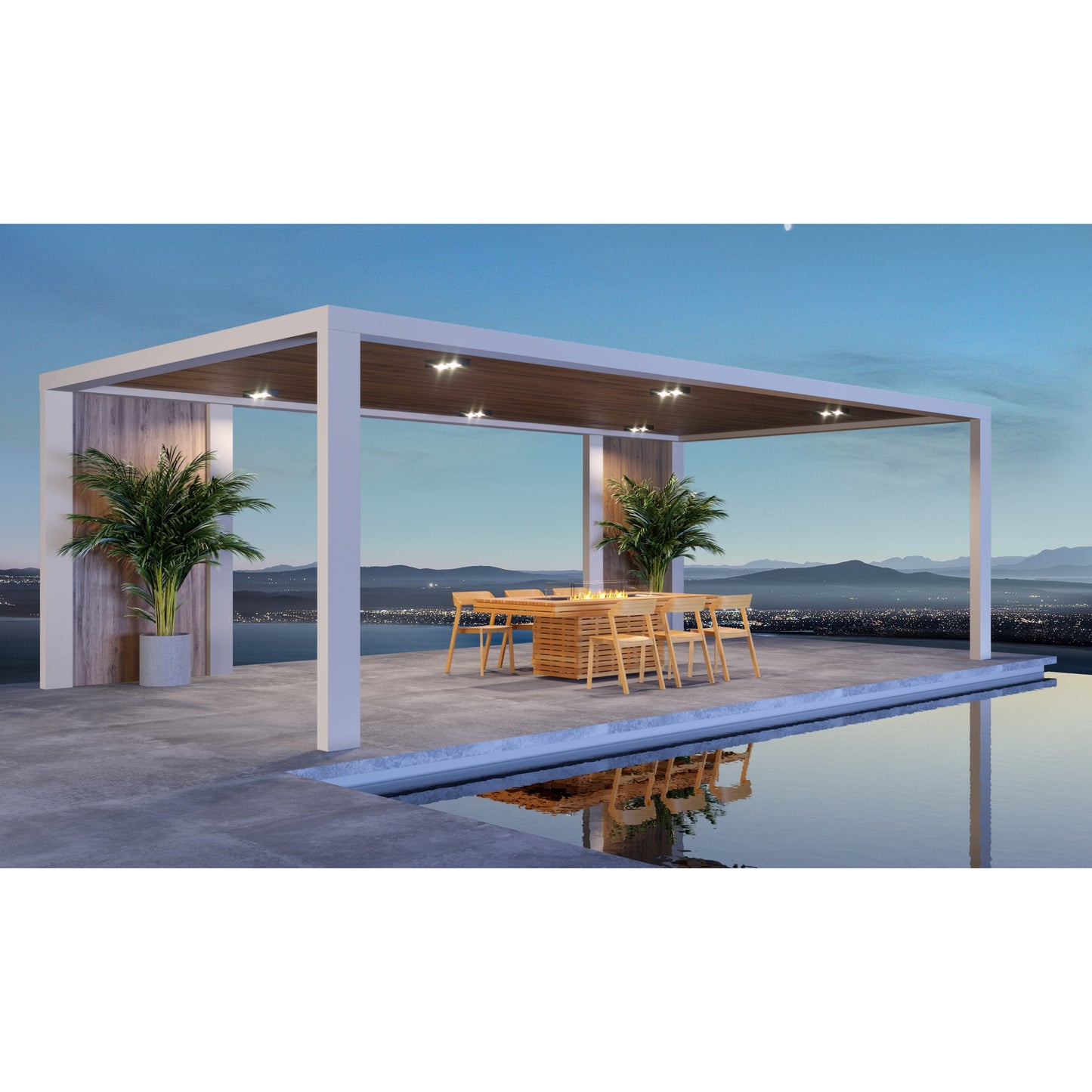 Ecosmart Fire Gin Dining Concrete Ethanol Gas Fire Table