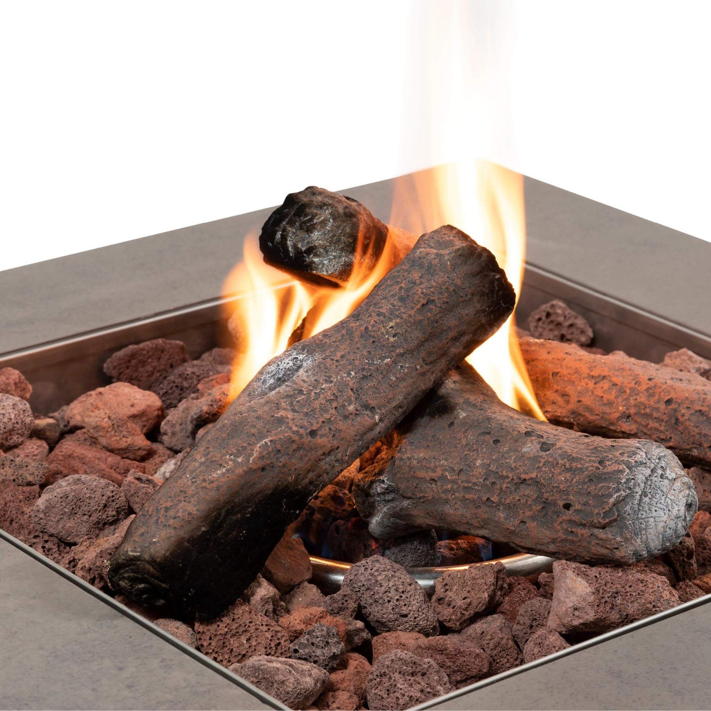 Cosibrixx 60 Concrete Effect Square Outdoor Gas Fire Pit