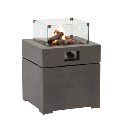 Cosibrixx 60 Concrete Effect Square Outdoor Gas Fire Pit