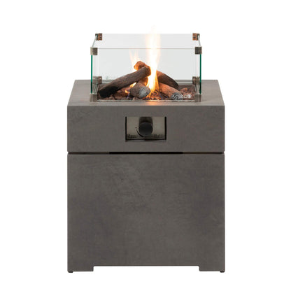 Cosibrixx 60 Concrete Effect Square Outdoor Gas Fire Pit