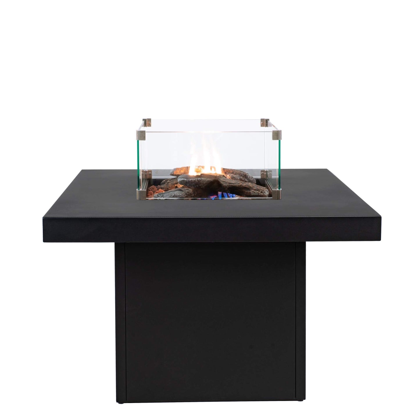 Cosibrixx 90 Anthracite Square Outdoor Gas Fire Pit Table