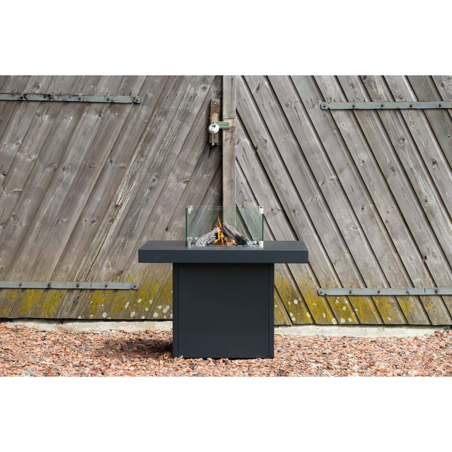 Cosibrixx 90 Anthracite Square Outdoor Gas Fire Pit Table