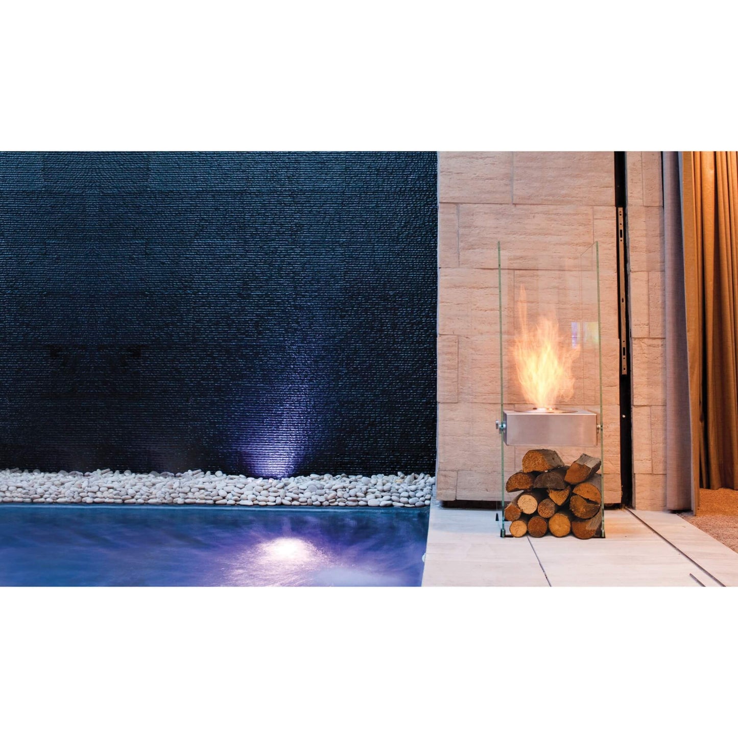 Ecosmart Ghost Freestanding Glass Bioethanol Fireplace