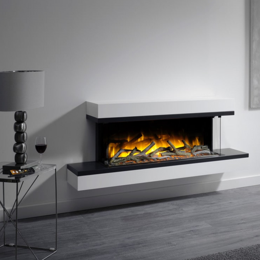 Flamerite Exo 1000 Wall Mounted or Freestanding Electric Fireplace