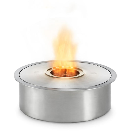 Ecosmart Fire AB8 Bioethanol Burner Round Stainless Steel