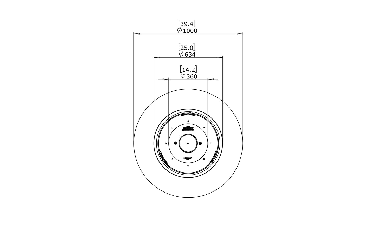 Ecosmart Fire Ark Round Concrete Gas Ethanol Fire Pit Table