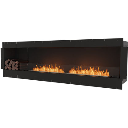EcoSmart Flex 104SS.BXL Best Flueless Bio ethanol Fireplace in Black - 112 inches wall fireplace for sale