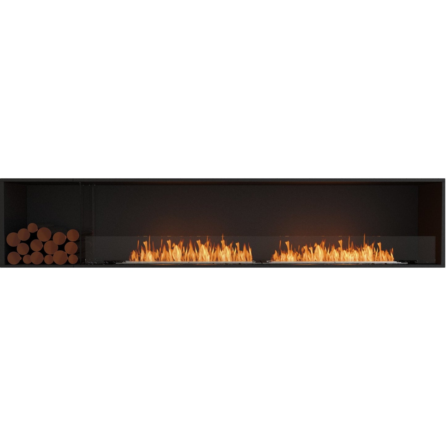 EcoSmart Flex 104SS.BXL Best Flueless Bio ethanol Fireplace in Black - 112 inches wall fireplace for sale