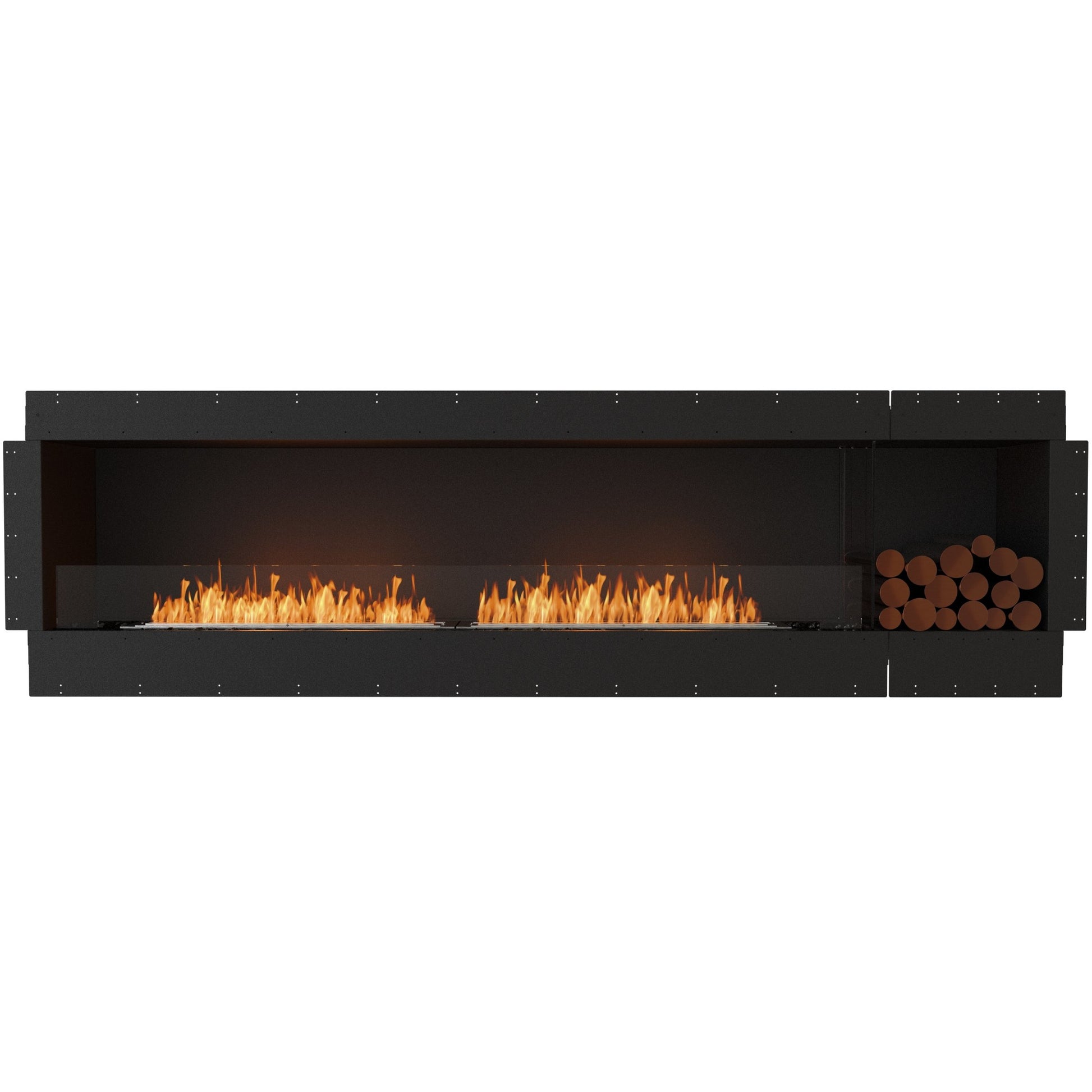 EcoSmart Flex 104SS.BXR Best Flueless Bio ethanol Fireplace in Black - 112 inches wall fireplace for sale