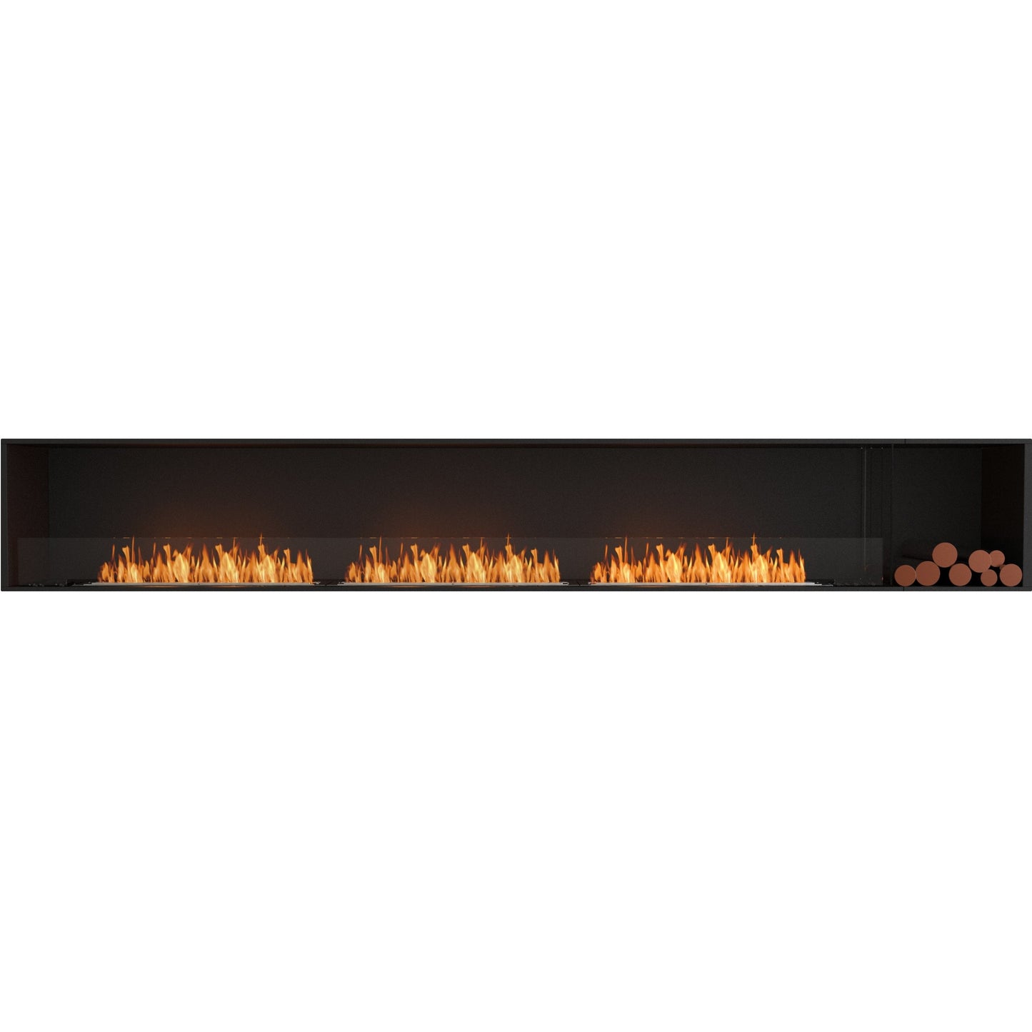 EcoSmart Flex 140SS.BXR; Best bioethanol fireplace in black -  Flueless wall fireplace 148 inches with right decorative box for sale