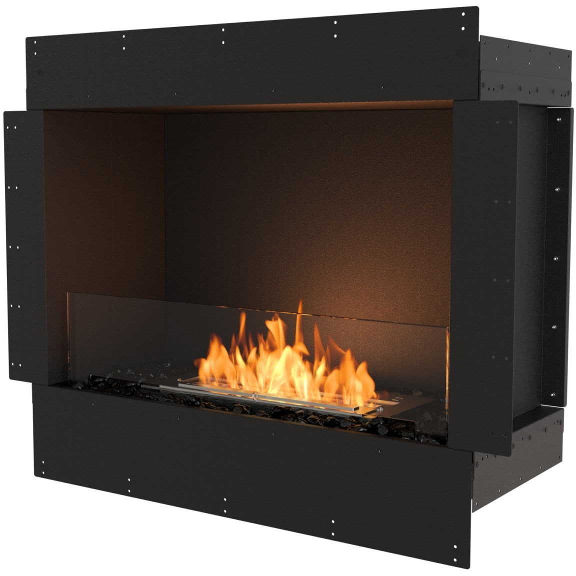 corner fireplace wall