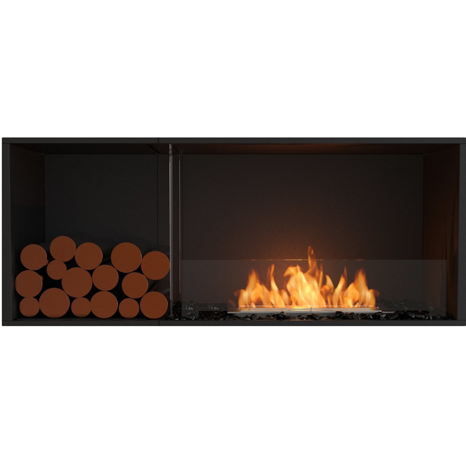 EcoSmart Flex 50ss with box left; Best quality bio ethanol wall fireplace in black for sale