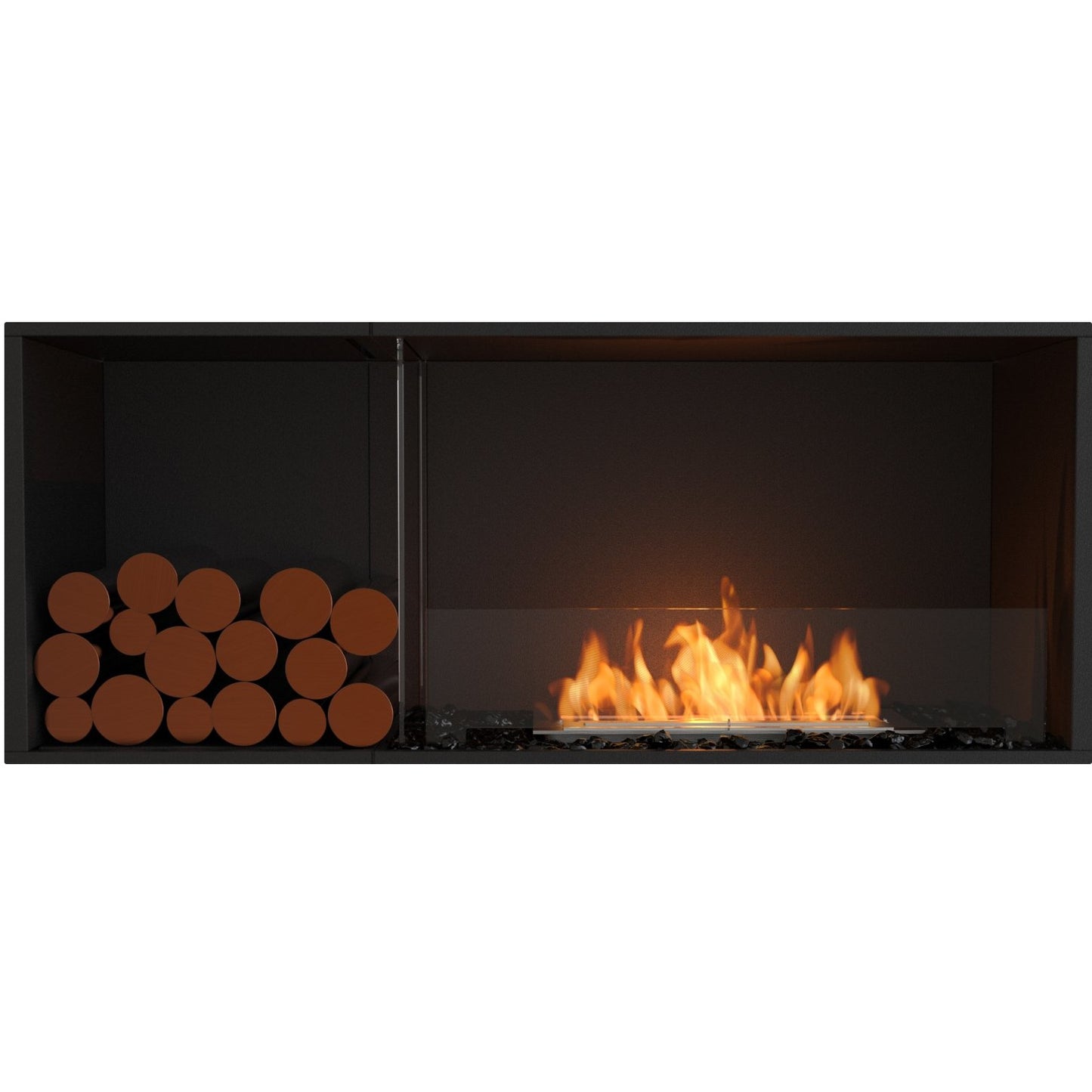 EcoSmart Flex 50ss with box left; Best quality bio ethanol wall fireplace in black for sale