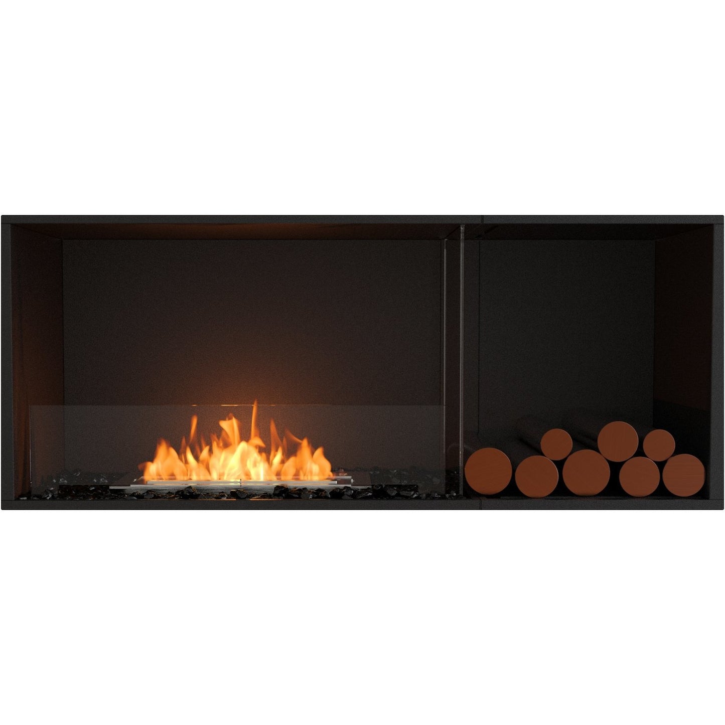 EcoSmart Flex 50ss with box right; Best quality bio ethanol wall fireplace in black for sale