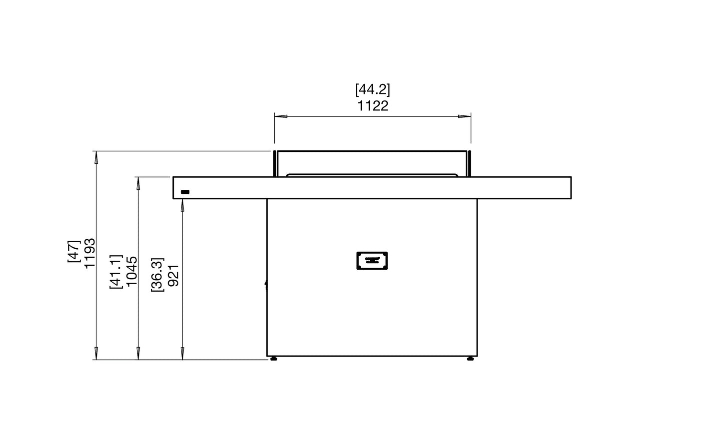 Ecosmart Fire Gin Bar Large Concrete Outdoor Fire Pit Table