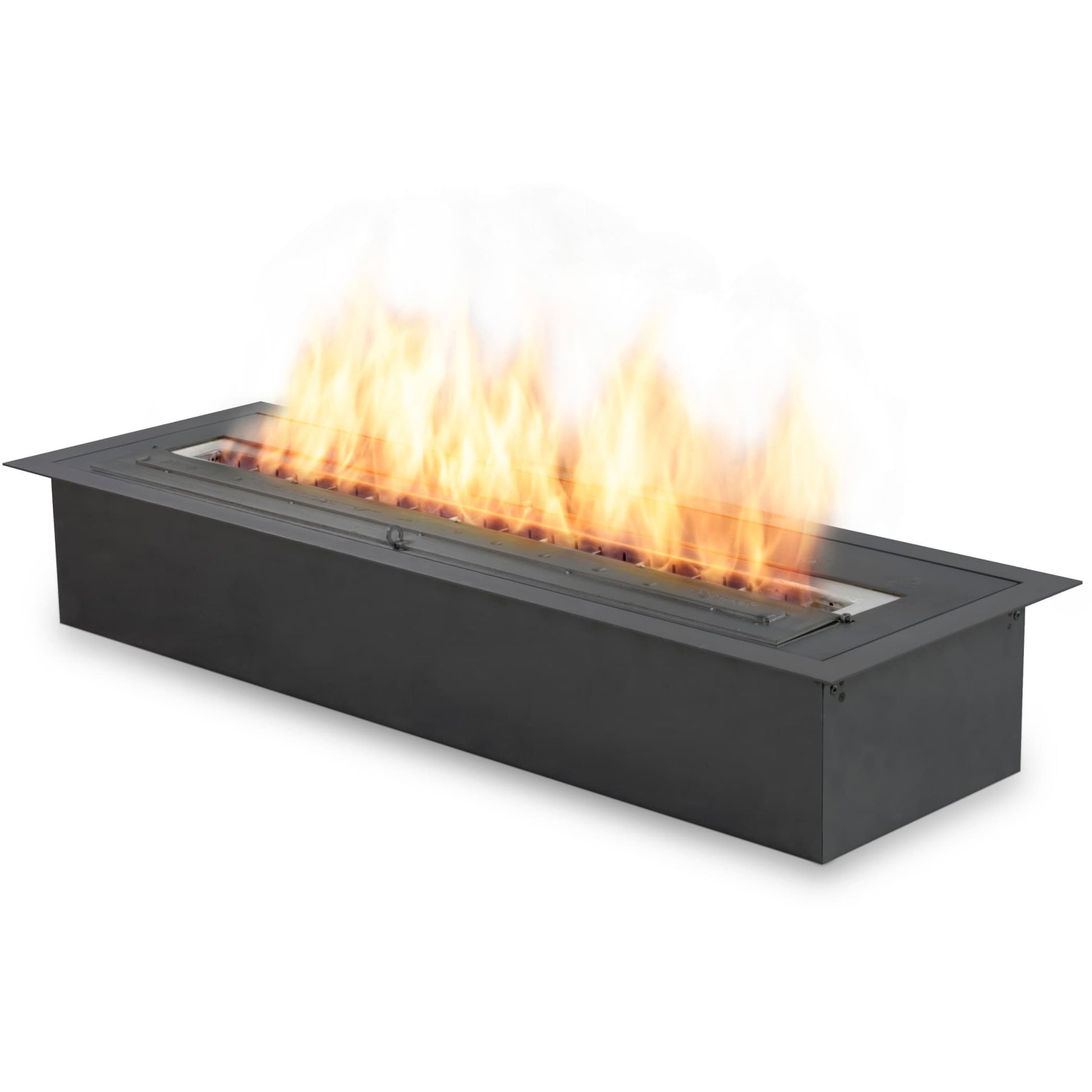 Clean burning, long, XL700 bio ethanol burner by EcoSmart Fire in black for sale. Create your own bespoke fireplace or replace an old fireplace