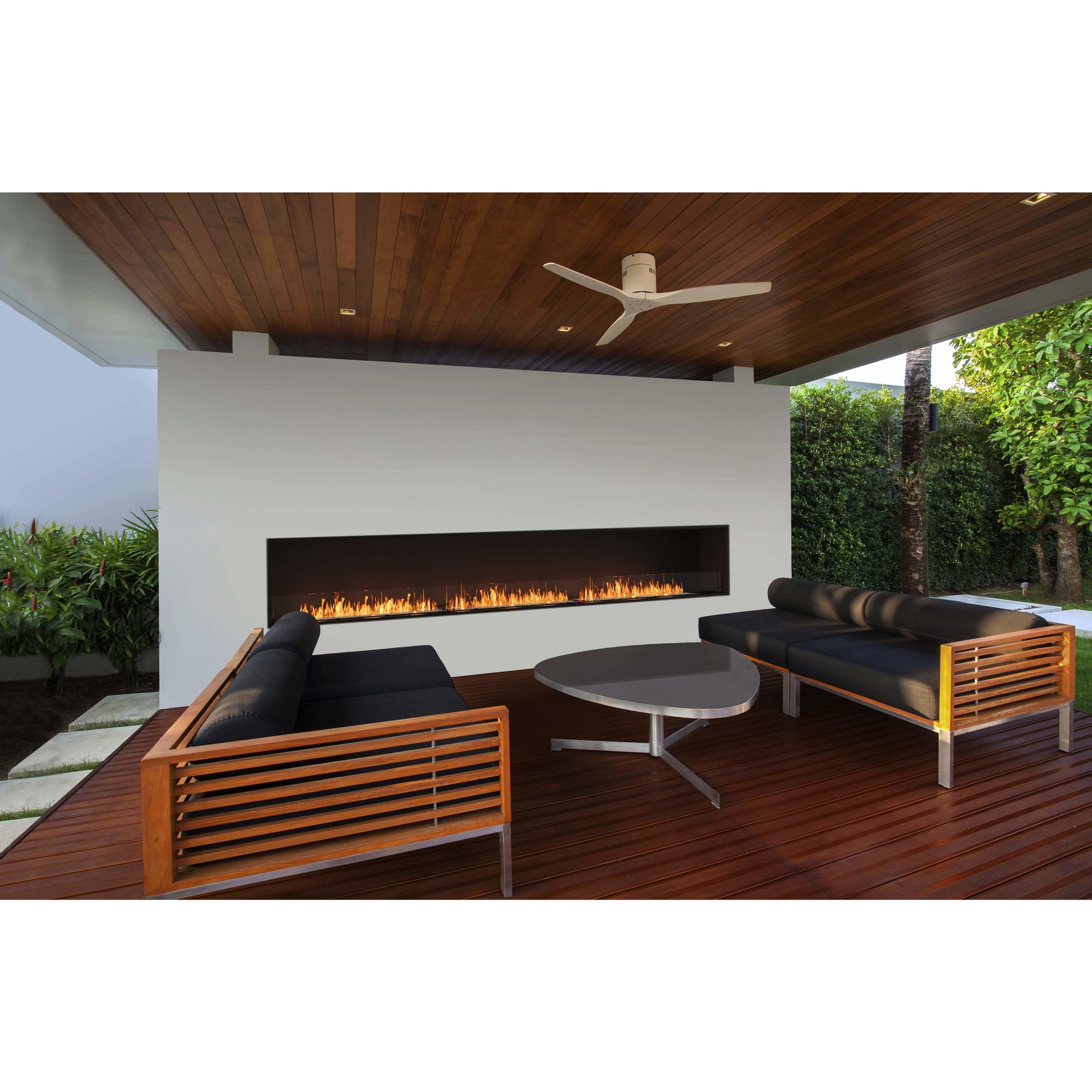 EcoSmart Flex 158SS; Best flueless bioethanol fireplace in black.